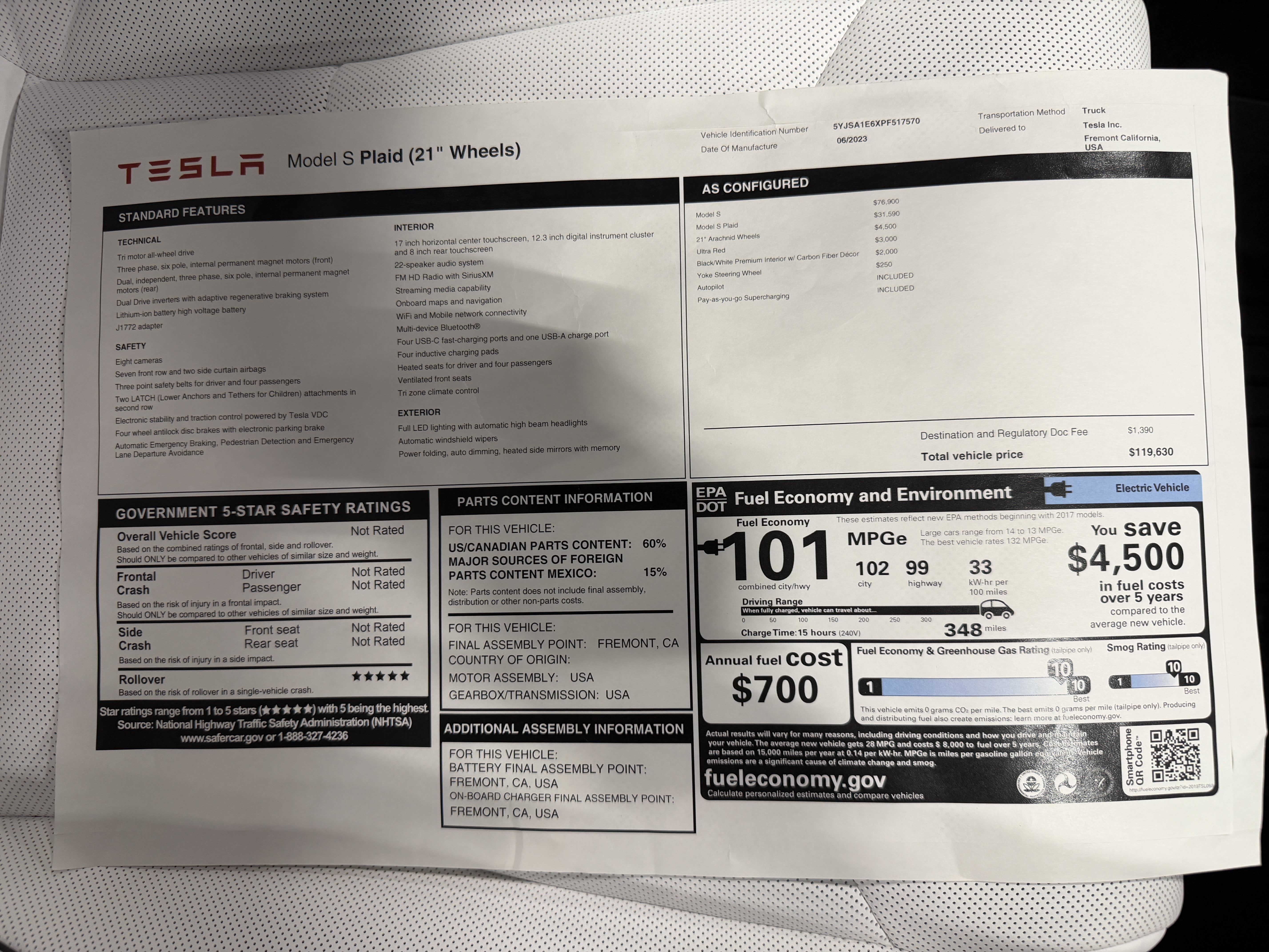 2023 Tesla Model S Plaid