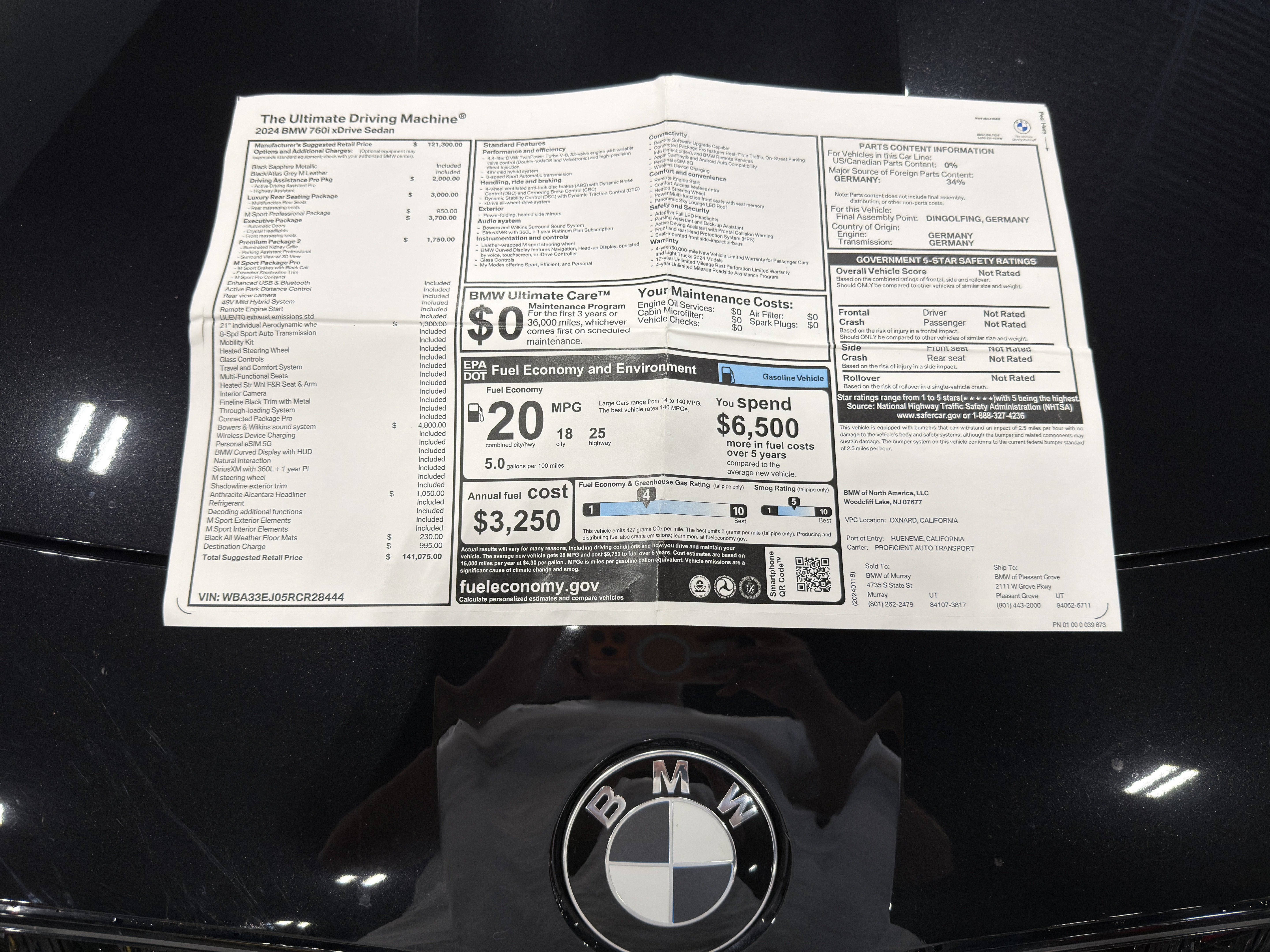 2024 BMW 7 Series 760i xDrive