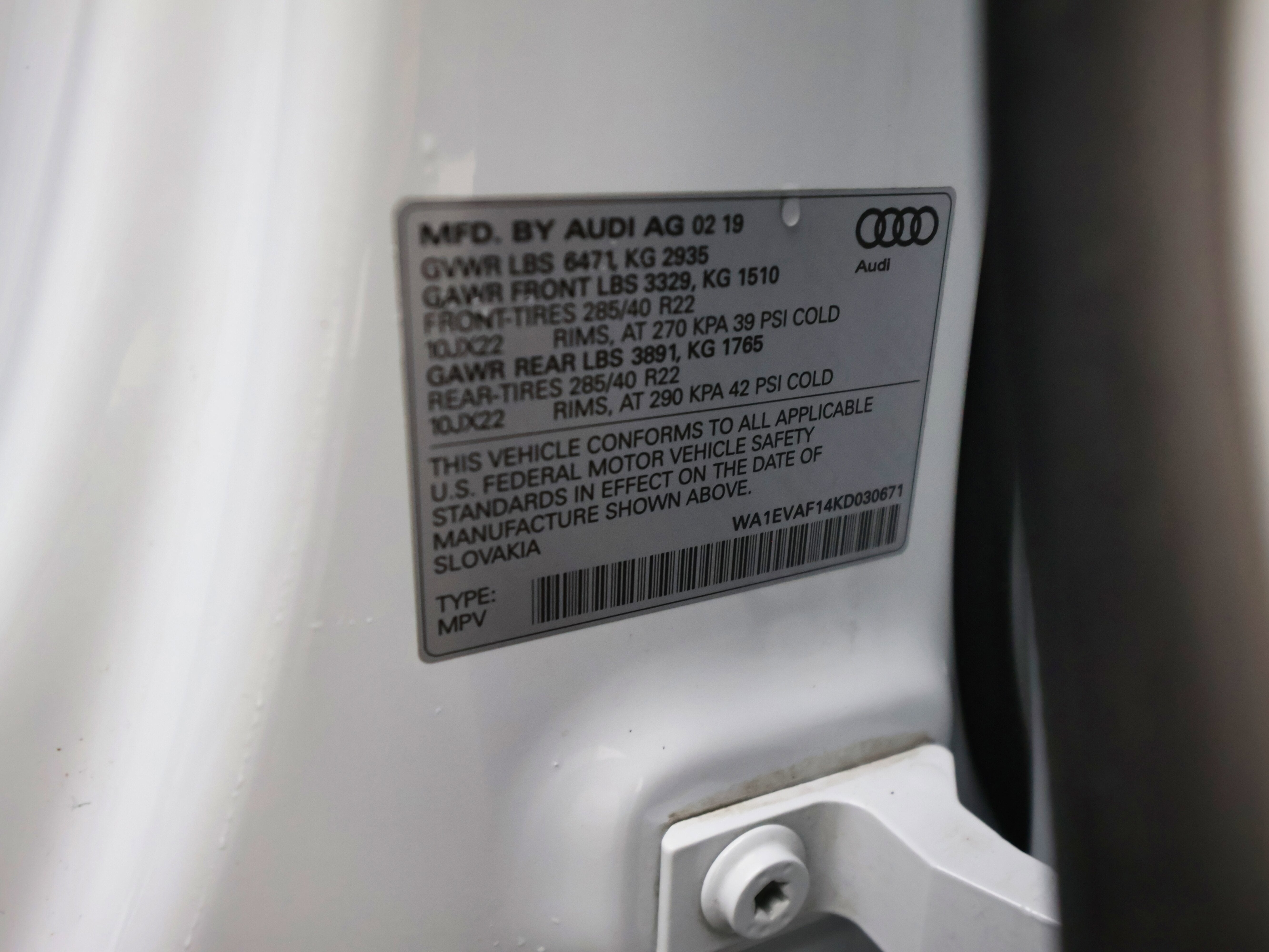 2019 Audi Q8 Premium Plus