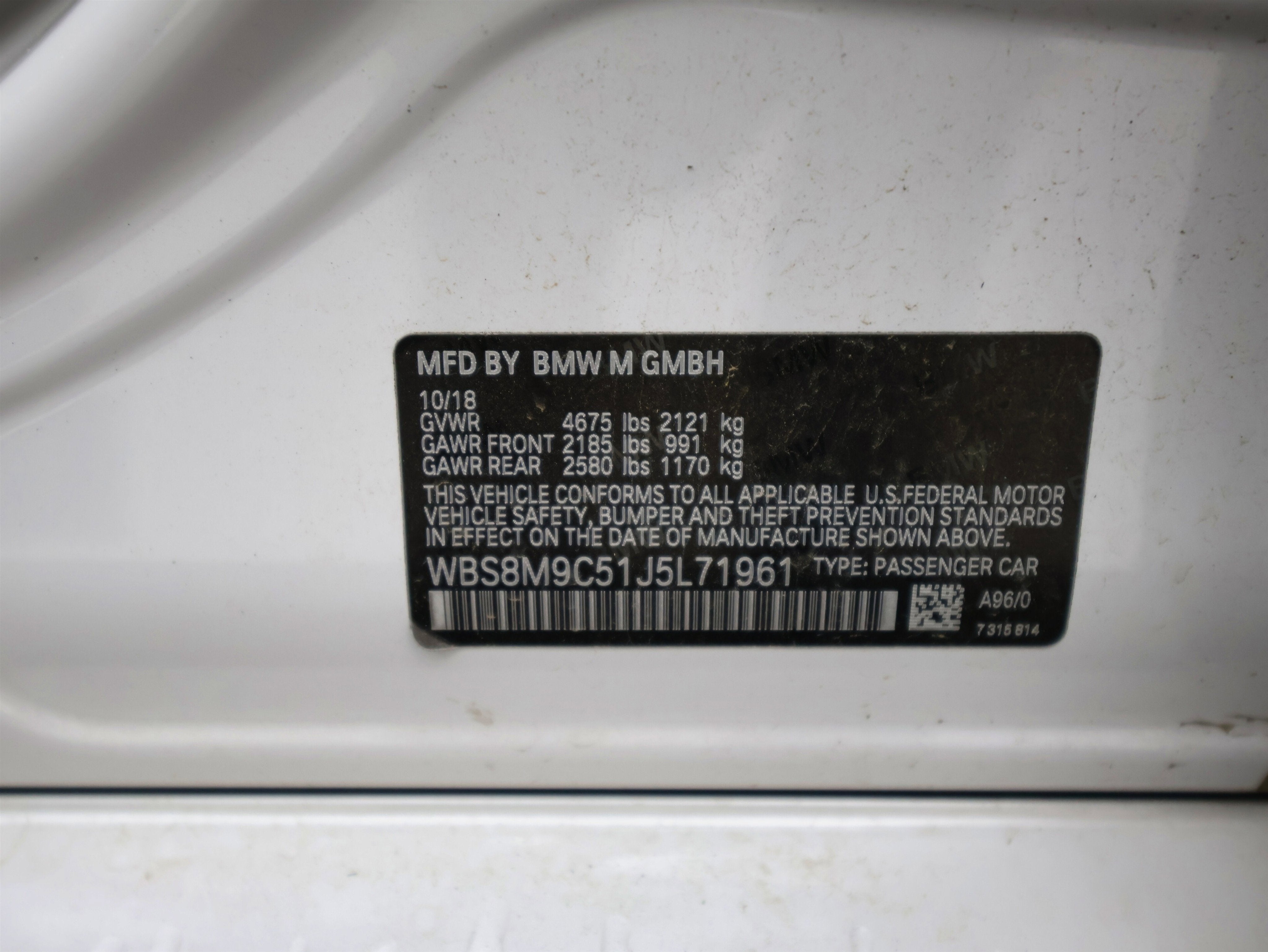 2018 BMW M3 Competition