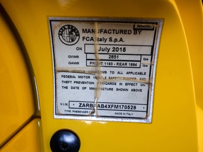 2015 Alfa Romeo 4C Base